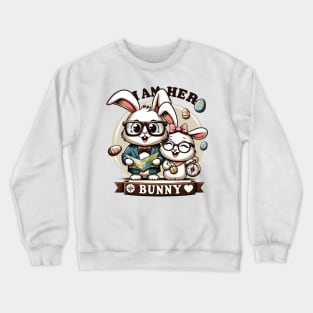 Cute I Am Her Bunny Heartfelt Love Design Crewneck Sweatshirt